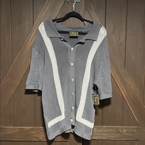 Gray and White Dress Shirt - Picture 1 of 10
